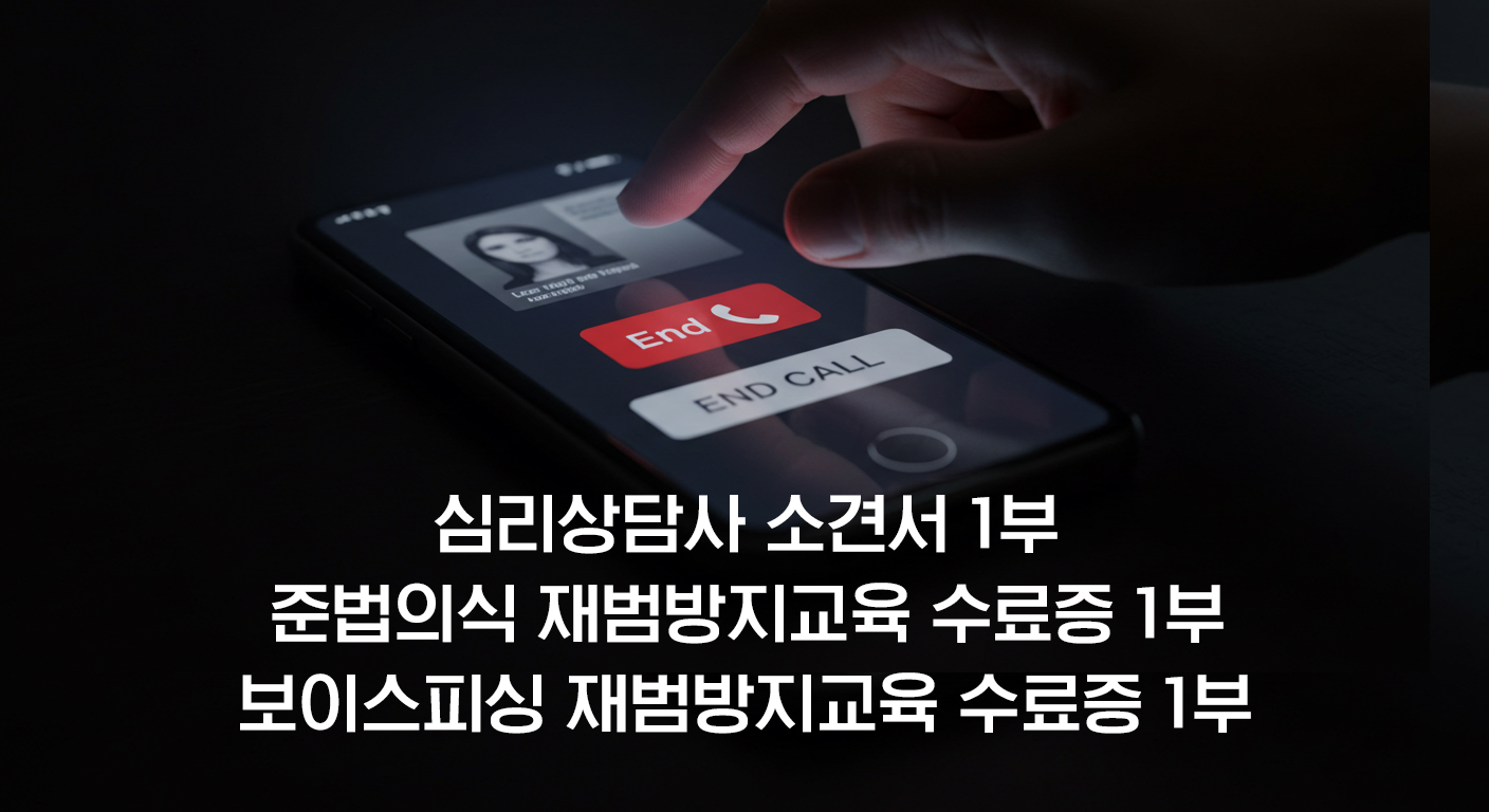 보이스피싱 재범방지교육 재범예방 강화과정