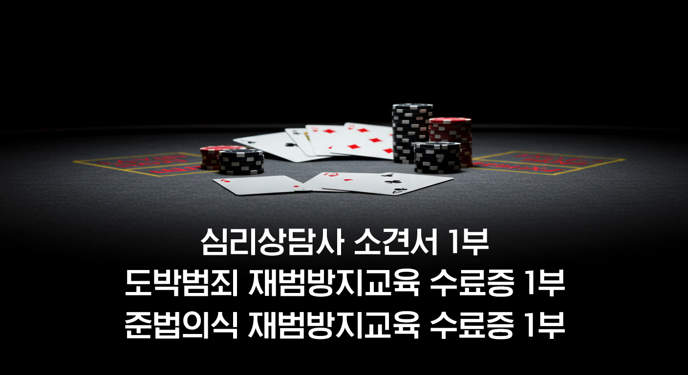 도박범죄 재범방지교육 재범예방 강화과정